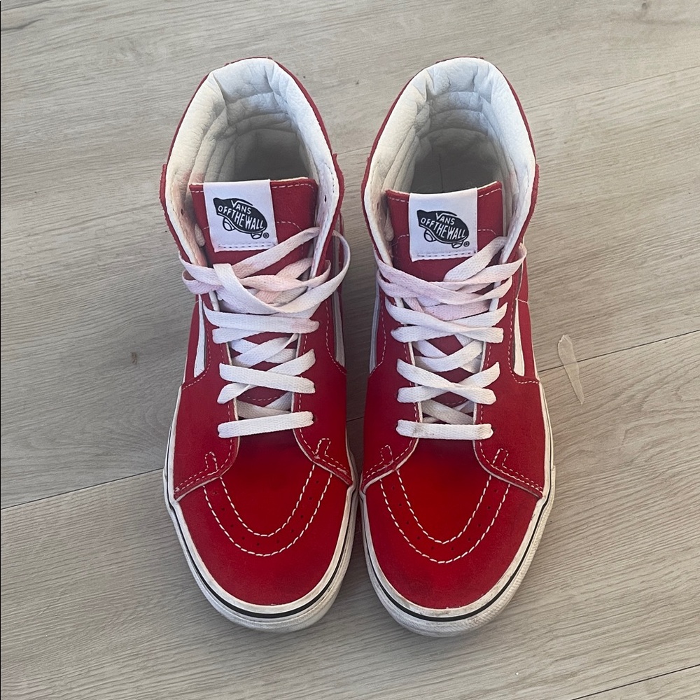 Vans Kids Red High-Top Sneakers